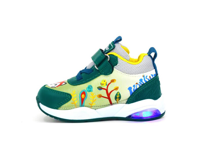 Zıpzıp Bebe 055 Resimli Cilt Işıklı Spor Ayakkabı Petrol - Buz - 2