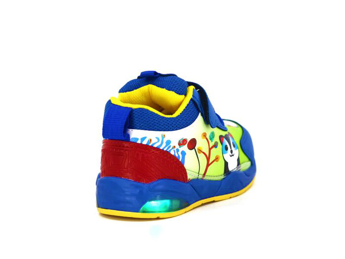 Zıpzıp Bebe 055 Resimli Cilt Işıklı Spor Ayakkabı Saks Mavi - Sarı - 3